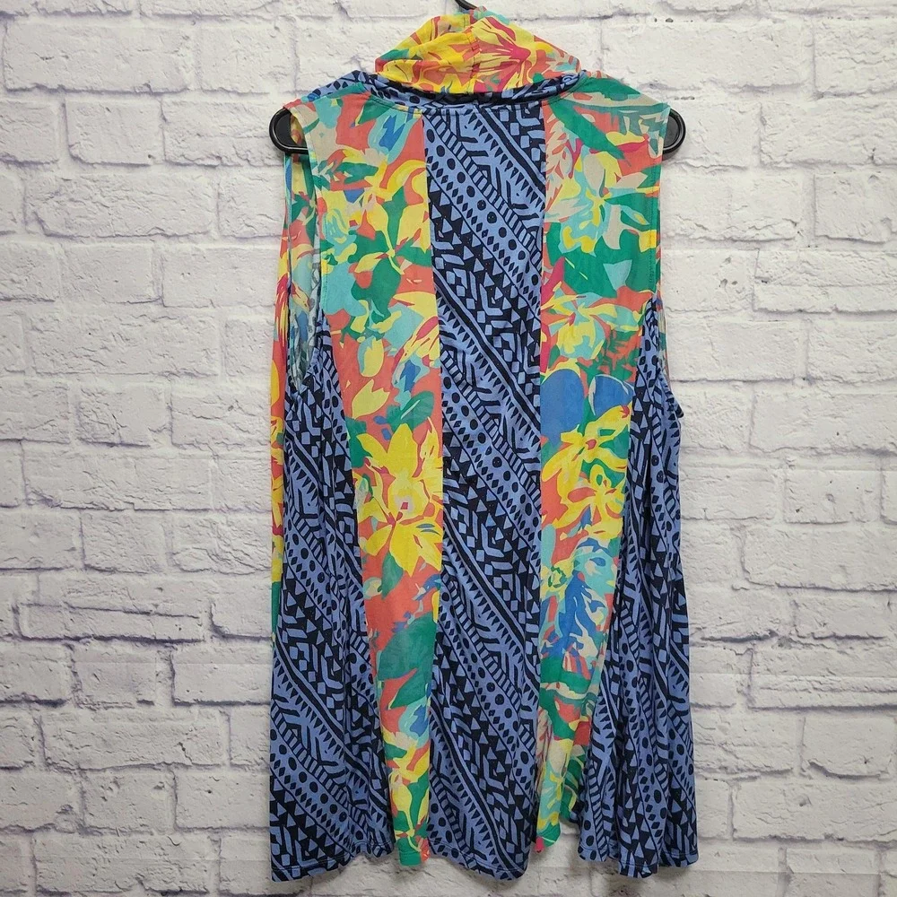 Soft Surroundings Boho Hippie Kimono Beach Coverup OS Travel Resortwear Festival